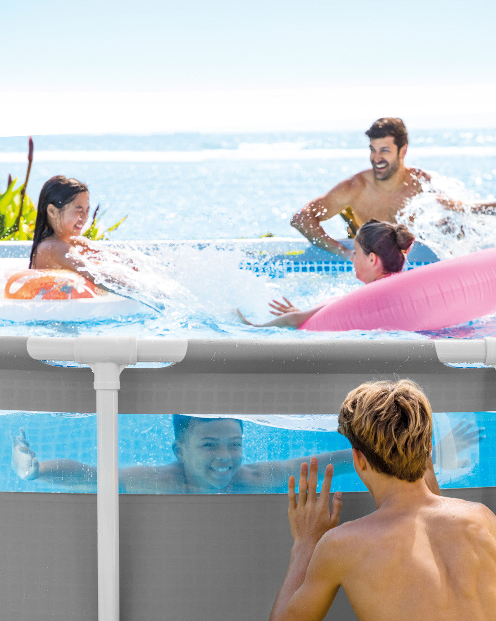PISCINA INTEX PRISM FRAME CLEARVIEW VENTANA PANORÁMICA 427 x 107cm