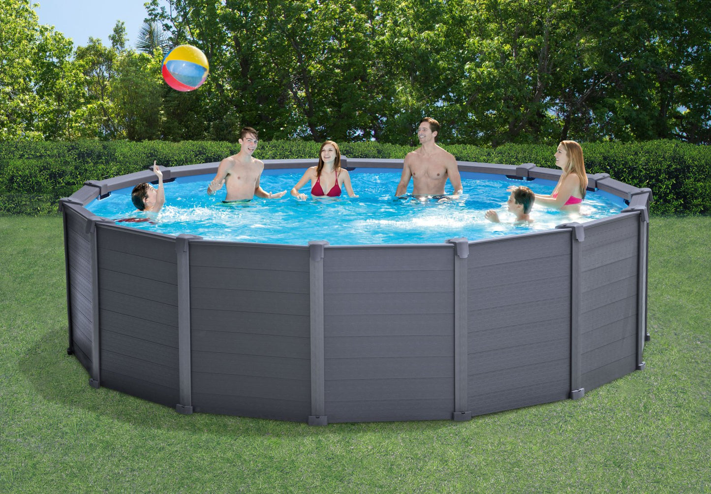 PISCINA ESTRUCTURAL GRAPHITE 478 X 124 INTEX
