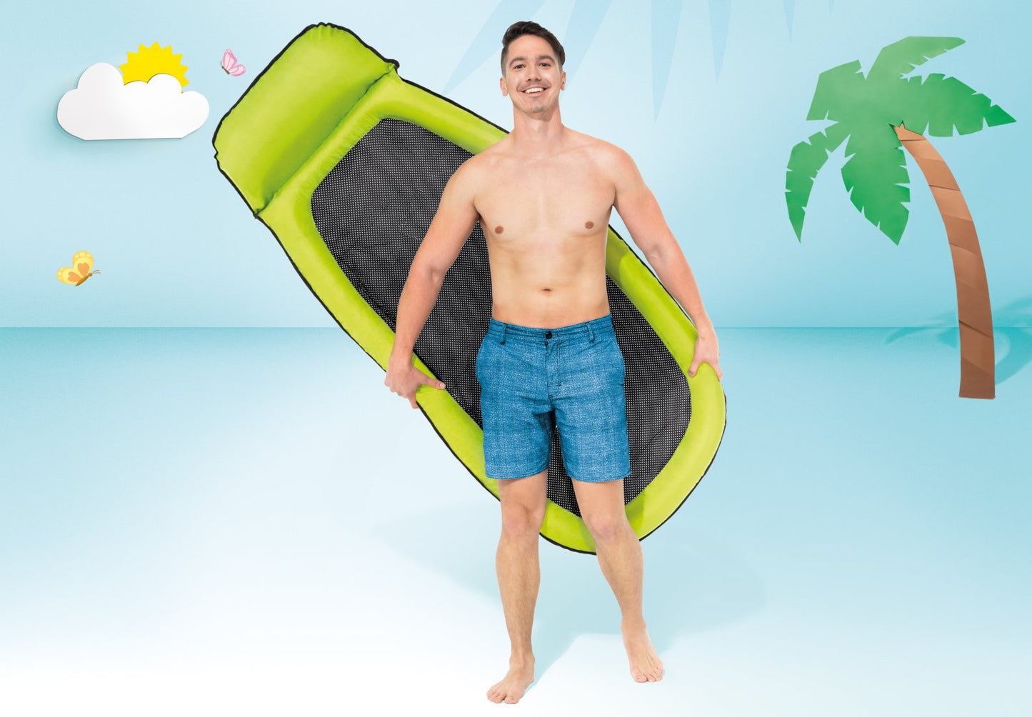 COLCHONETA INFLABLE CON REJILLA