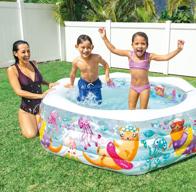 PISCINA INFALABLE ACUARIO HEXAGONAL INTEX