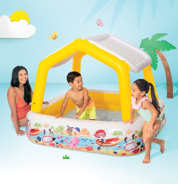 PISCINA INFANTIL CON TECHO