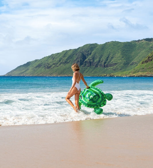 INFLABLE TORTUGA DE MONTAR CON AGARRADERA
