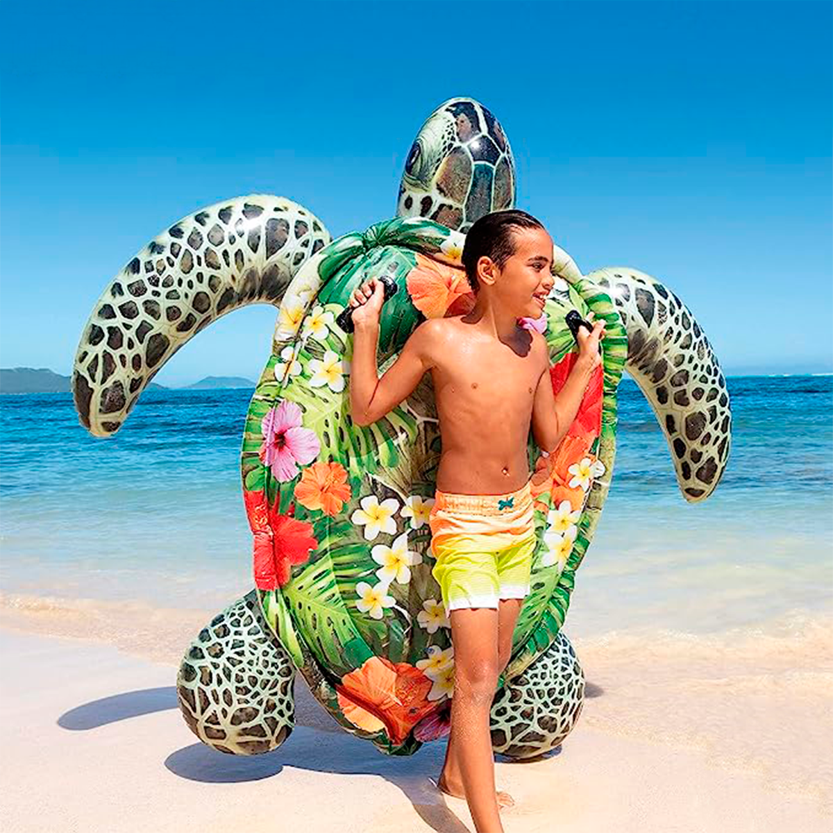 INFLABLE TORTUGA DE MONTAR CON AGARRADERA
