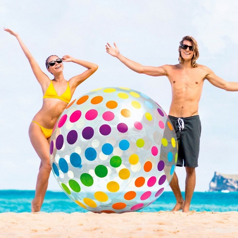 PELOTA INFLABLE LUNARES 107 CM
