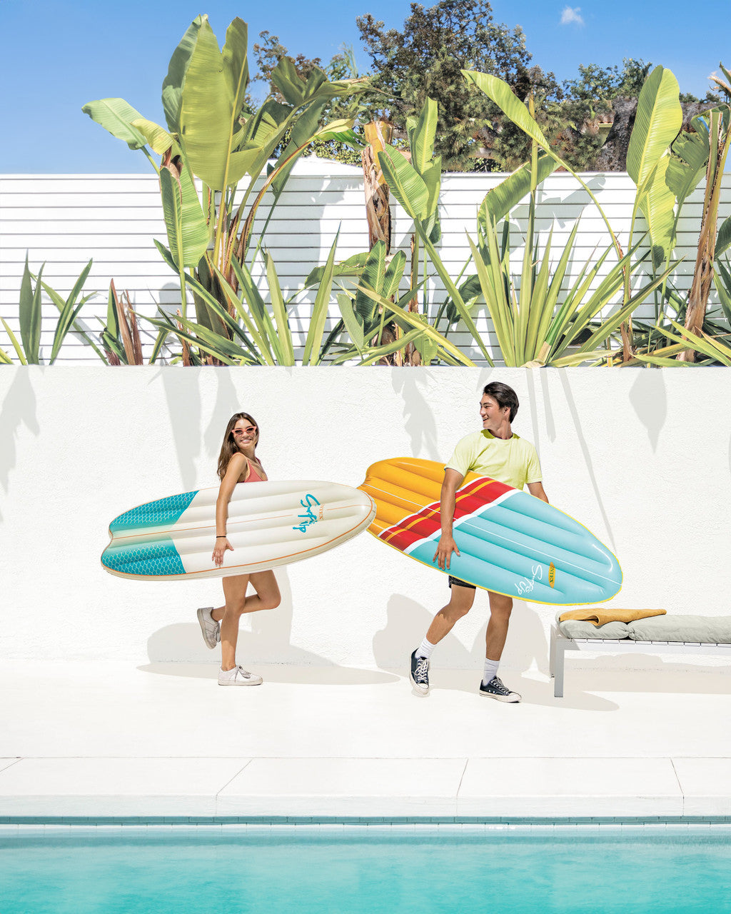COLCHONETA TABLA DE SURF INTEX, 3 DISEÑOS
