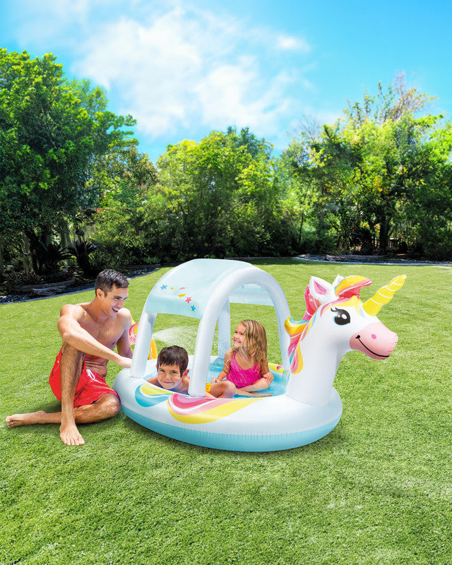 PISCINA INFLABLE UNICORNIO CON TECHO