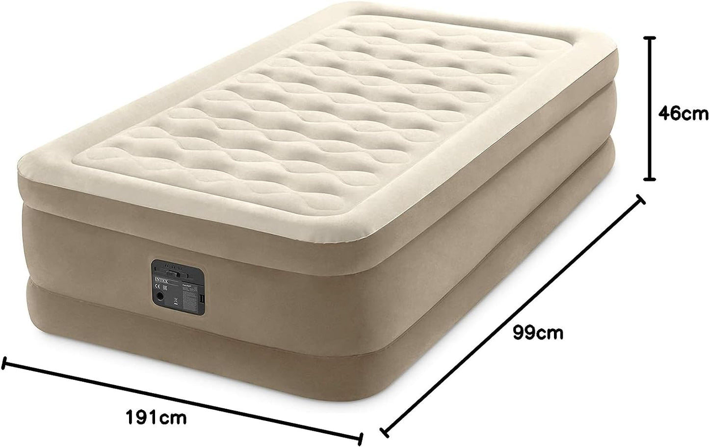 SOMMIER AUTO INFLABLE FIBERTECH ULTRA PLUSH UNA PLAZA INTEX