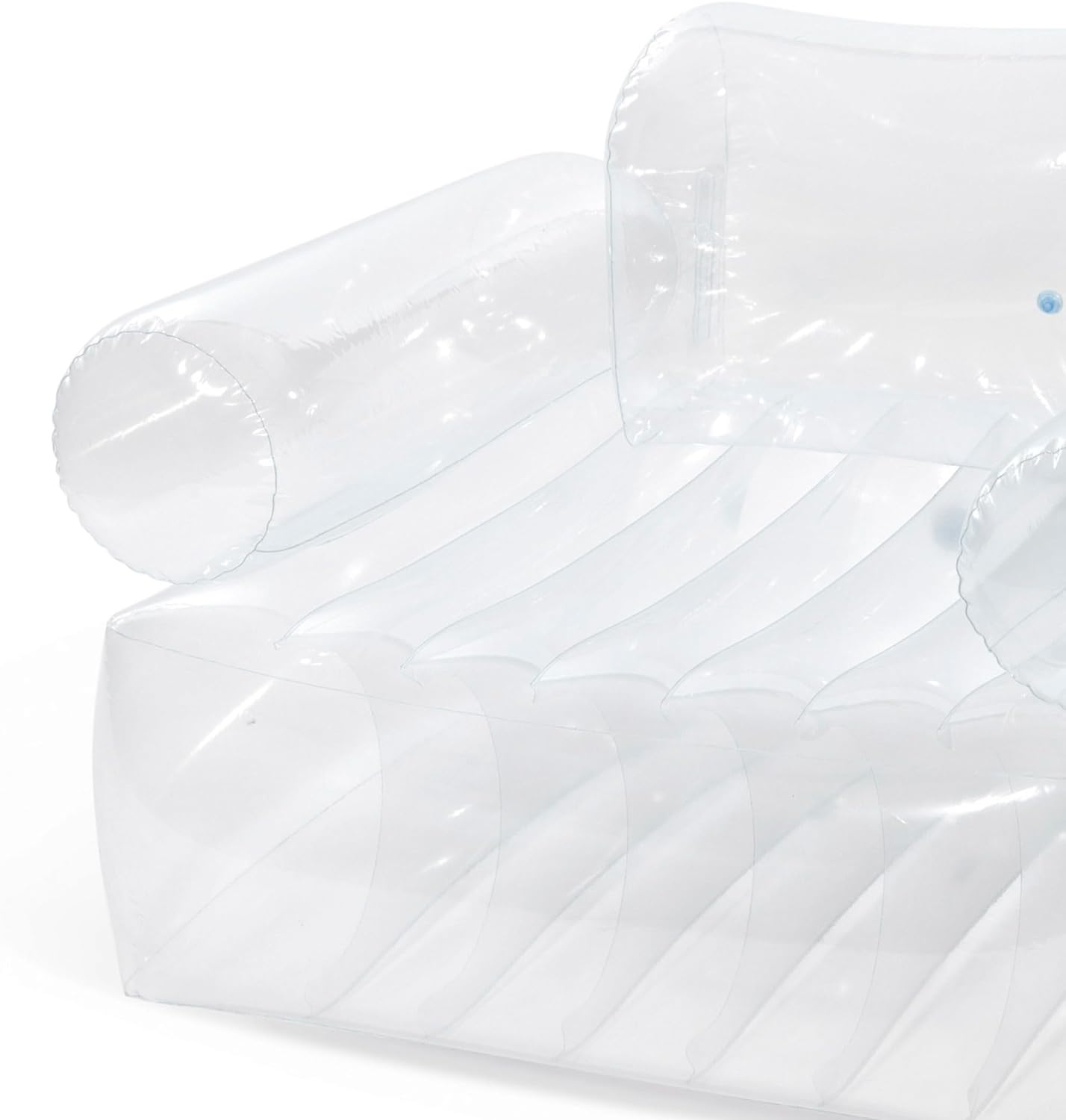 SILLÓN INFLABLE TRANSPARENTE CON APOYABRAZOS