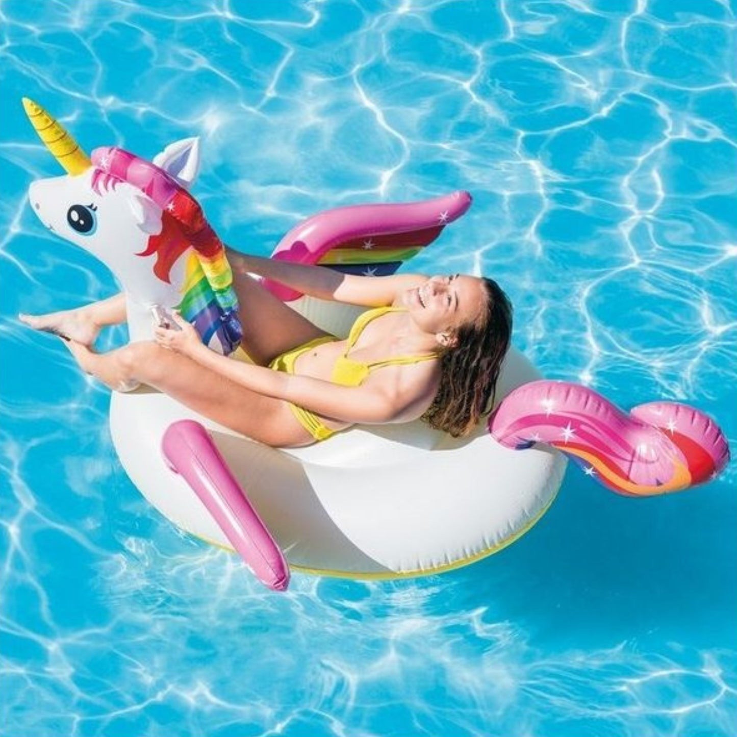 COLCHONETA UNICORNIO INFLABLE INTEX