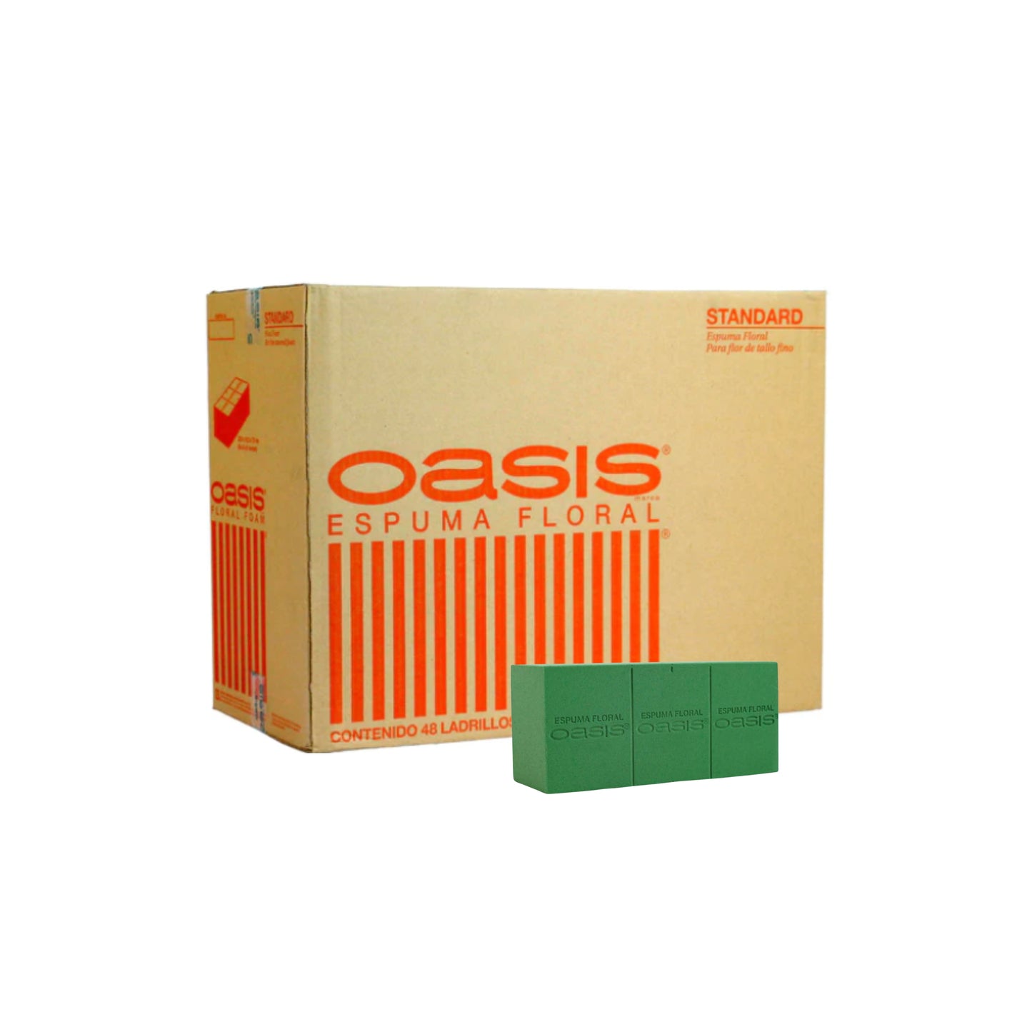 CAJA DE ESPUMA FLORAL STANDARD X48