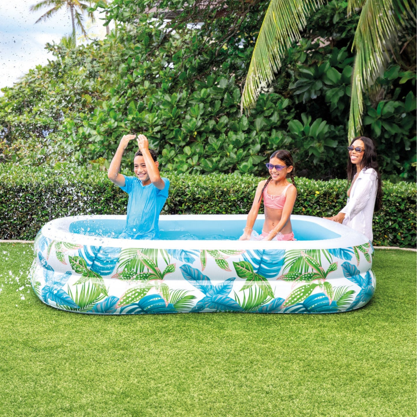 Piscina infantil inflable tropical