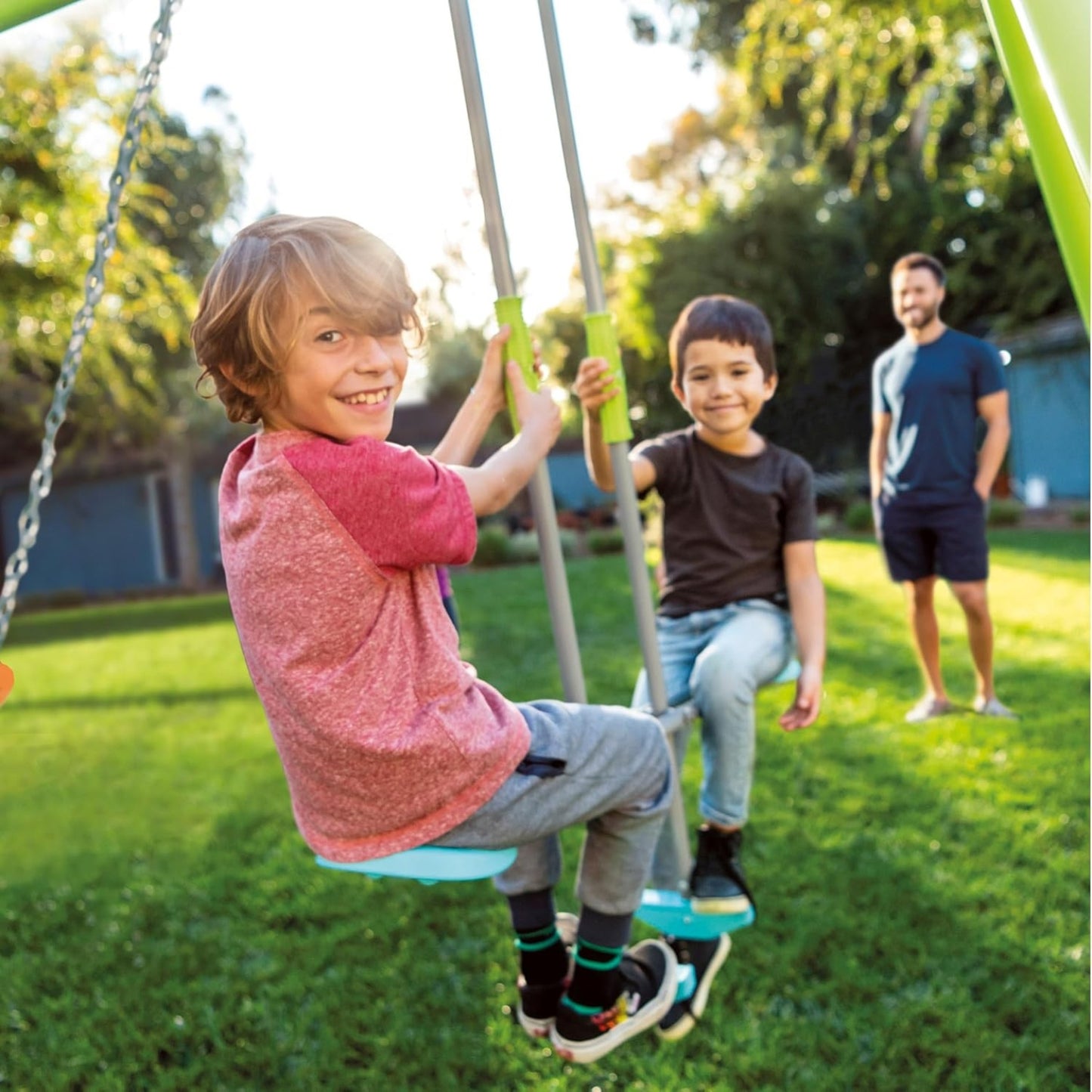 Juego de patio con balancín, 2 hamacas y trapecio intex