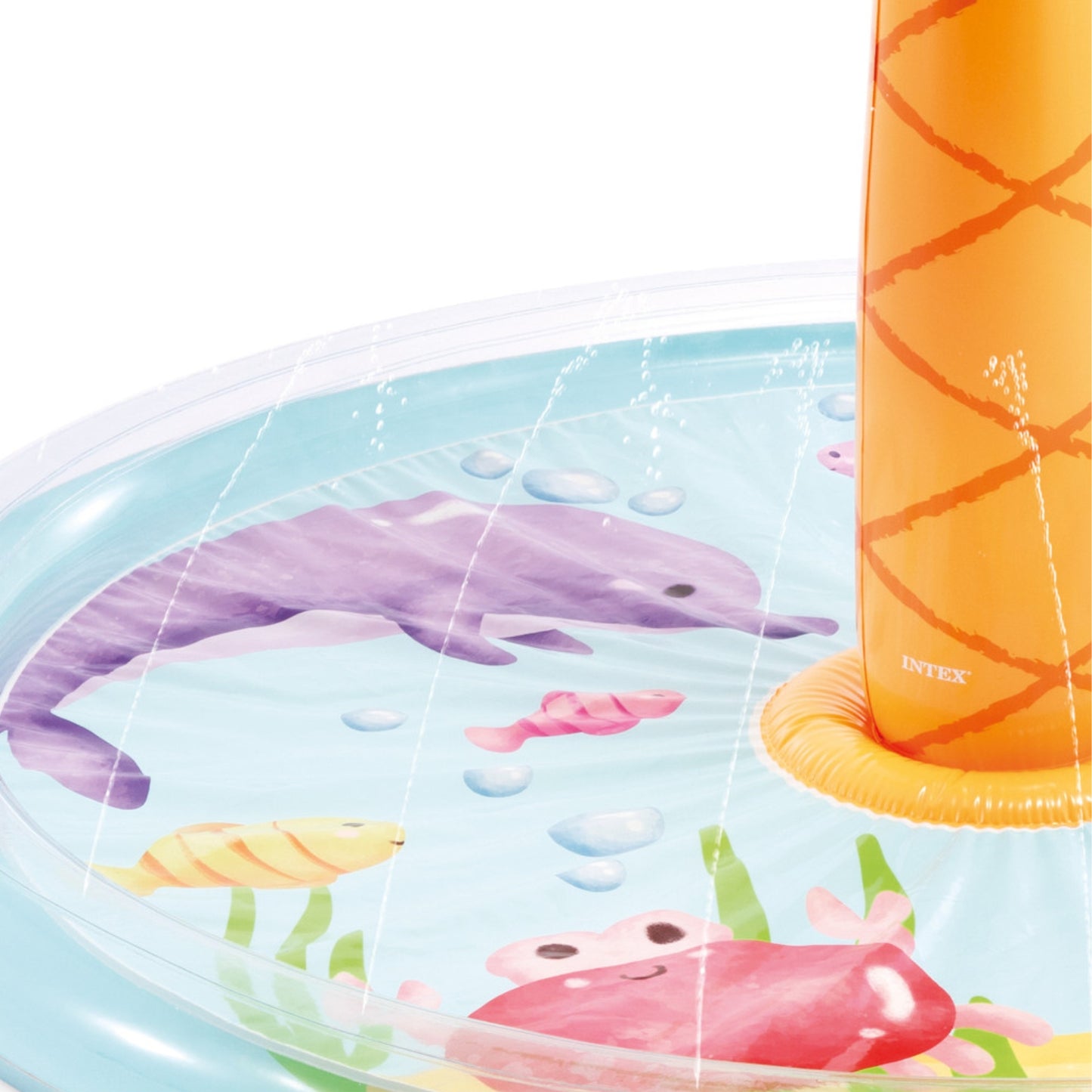 Piscina infantil inflable Palmera con spray