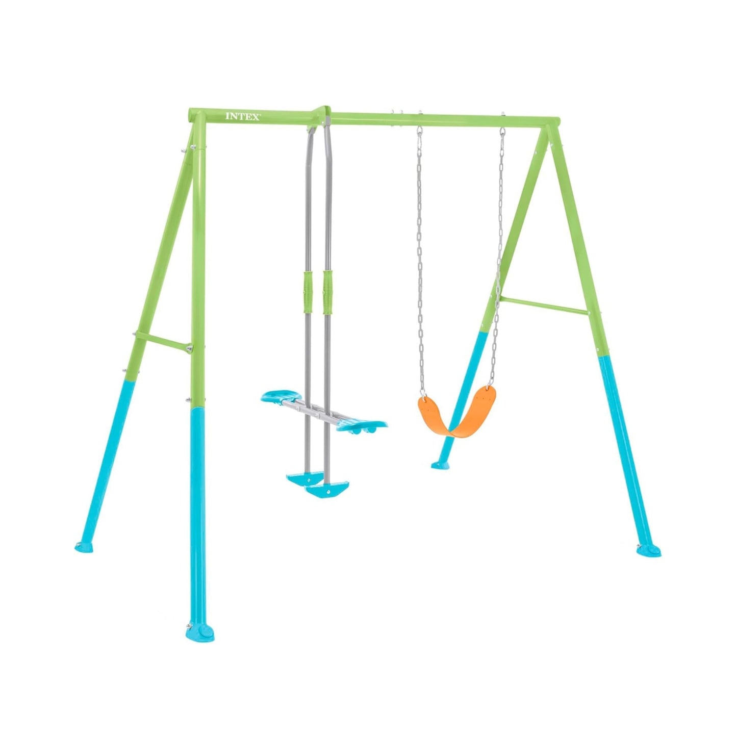Juego de patio con balancín, 2 hamacas y trapecio intex