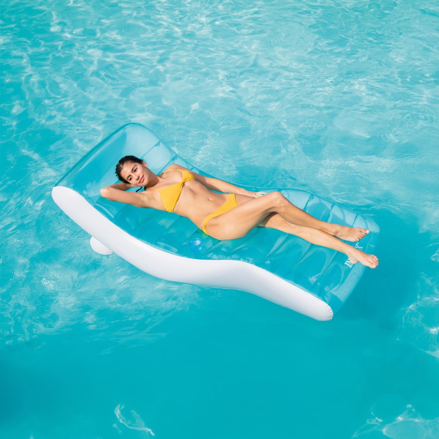 COLCHONETA INFLABLE PREMIUM CELESTE