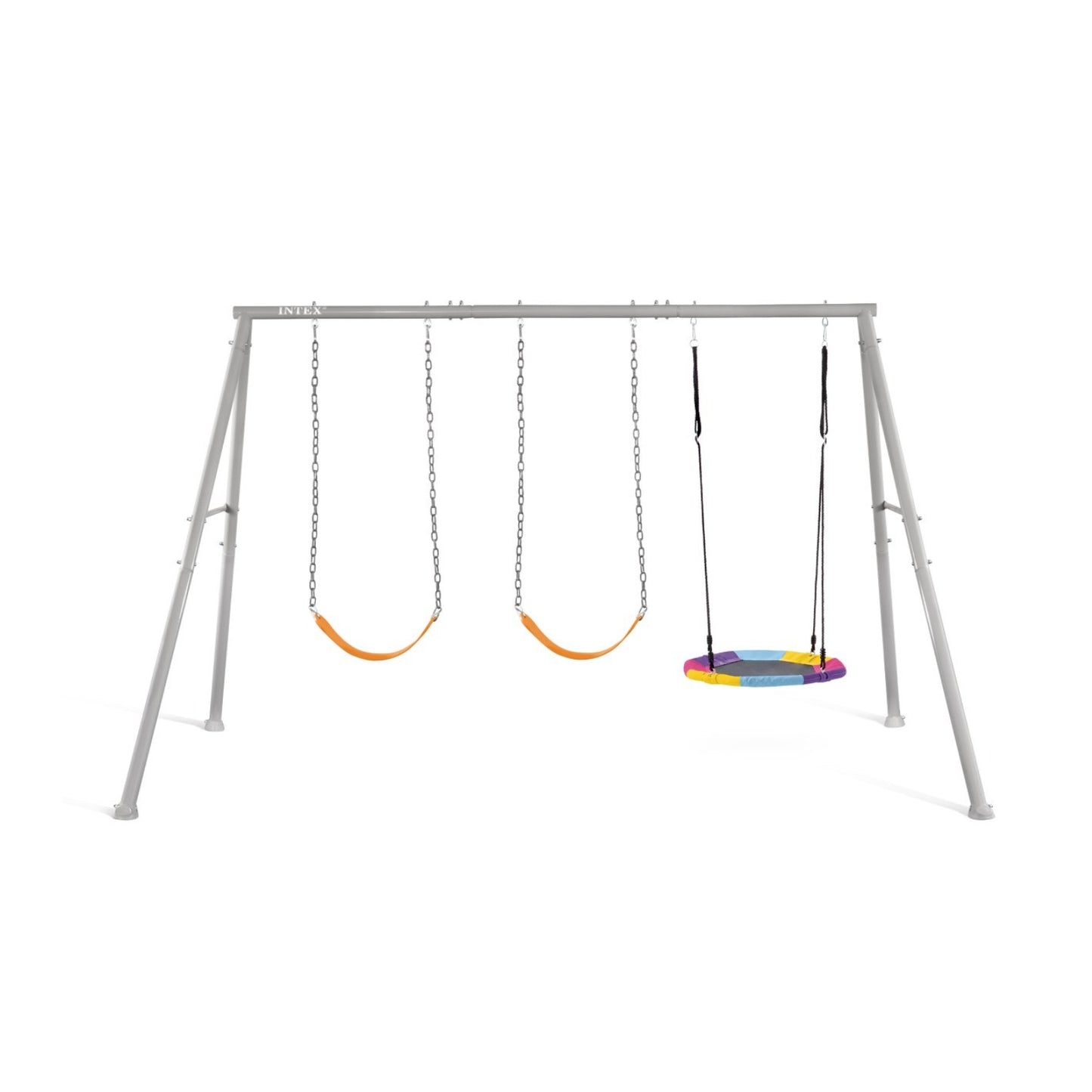 Juego de Patio de color gris con nido y 2 hamacas intex
