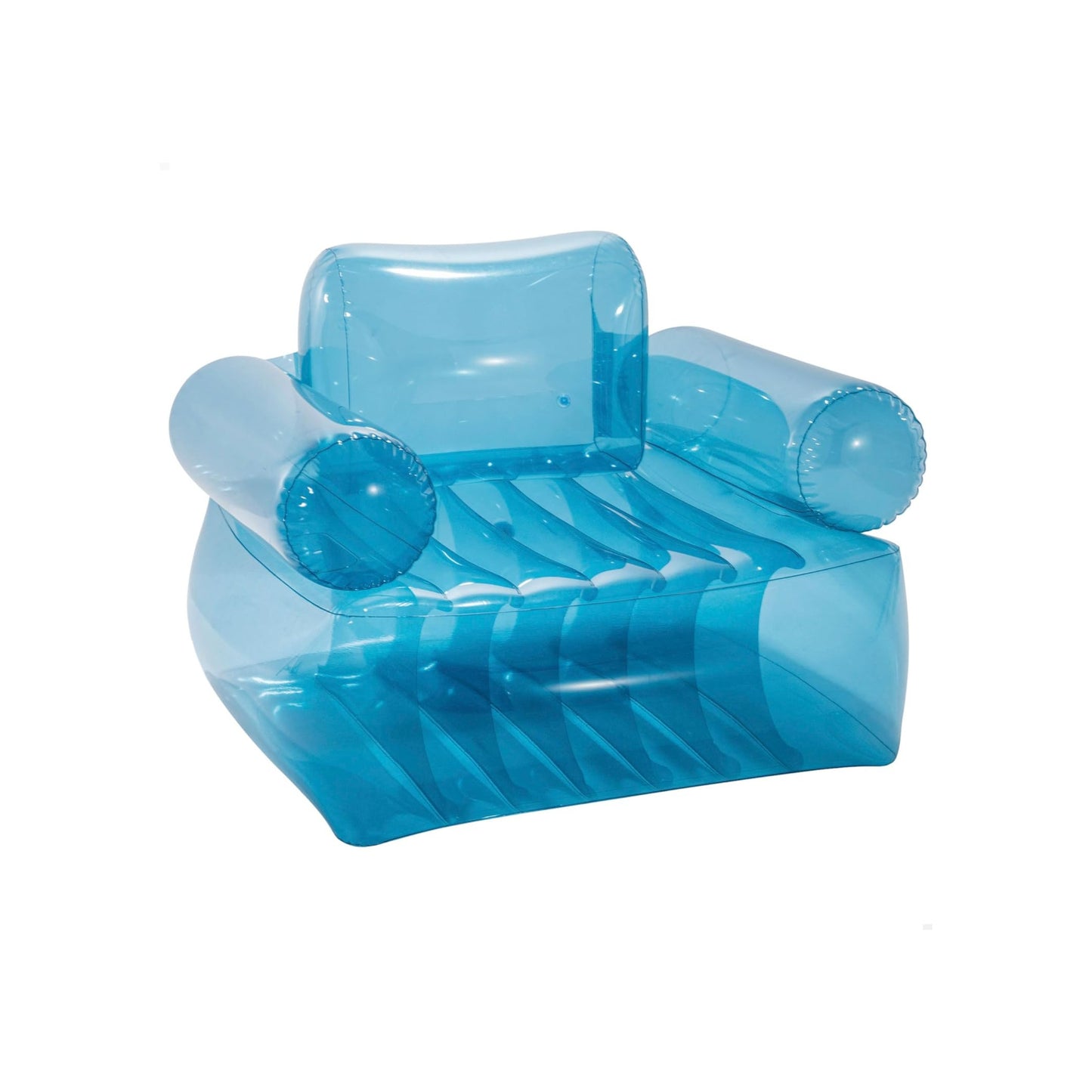 SILLÓN INFLABLE TRANSPARENTE CON APOYABRAZOS