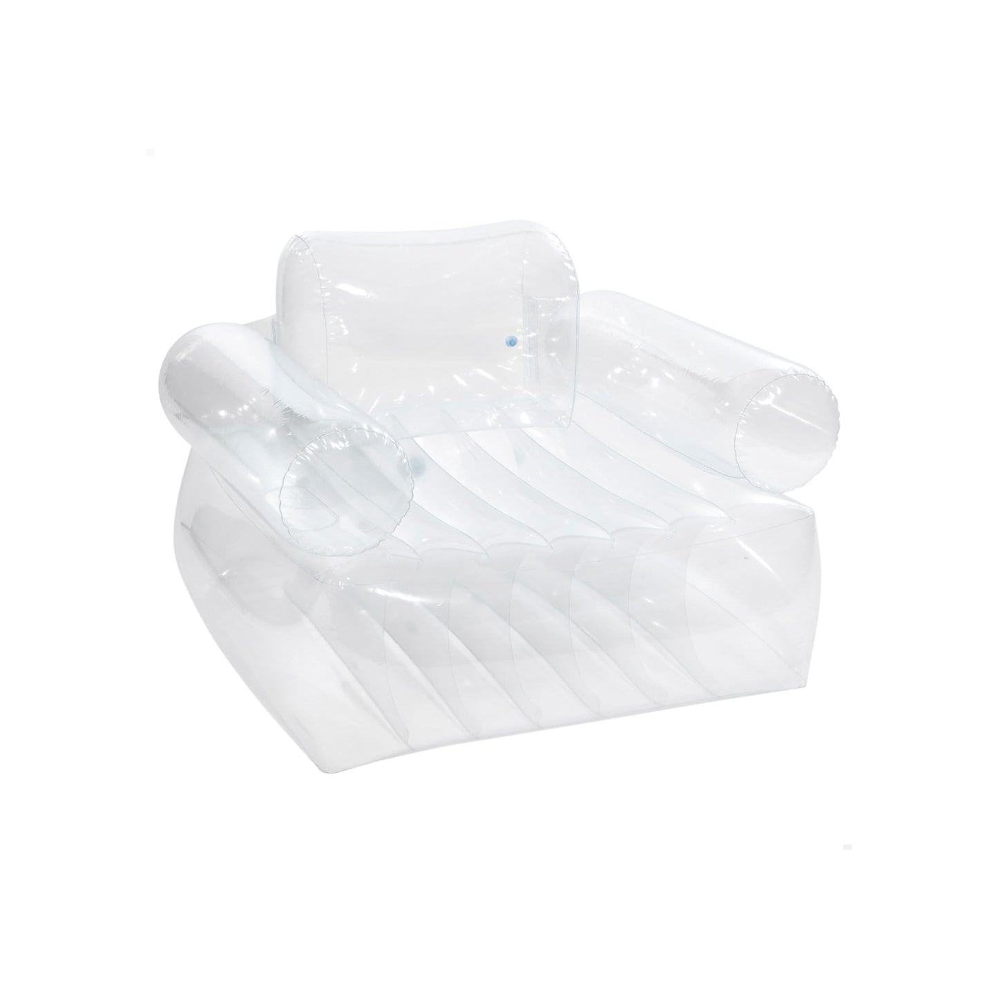 SILLÓN INFLABLE TRANSPARENTE CON APOYABRAZOS