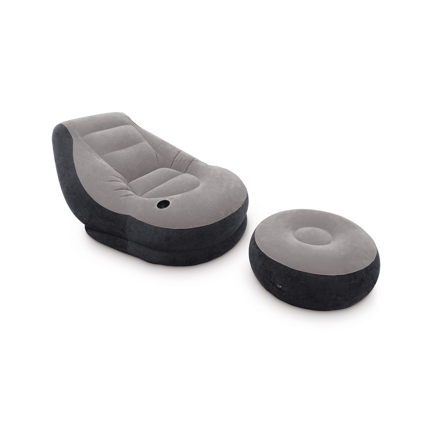 SILLÓN INFLABLE CON APOYA PIES Y POSA VASO