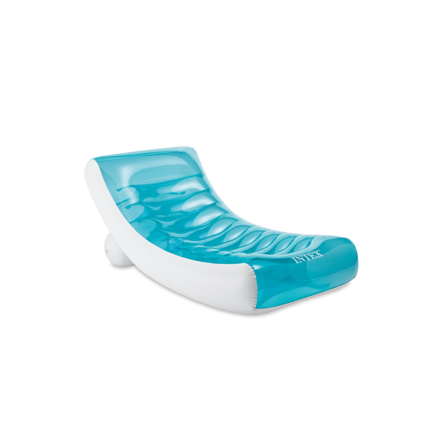 SILLÓN INFLABLE TRANSPARENTE AZUL