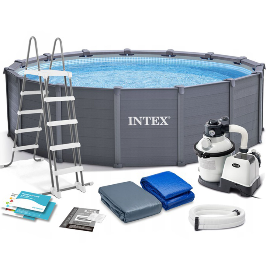 PISCINA ESTRUCTURAL GRAPHITE 478 X 124 INTEX
