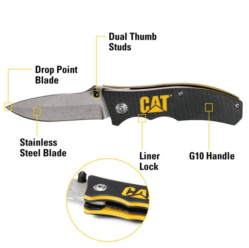 CUCHILLO CUCHILLA PLEGABLE DE CAIDA CAT 980003
