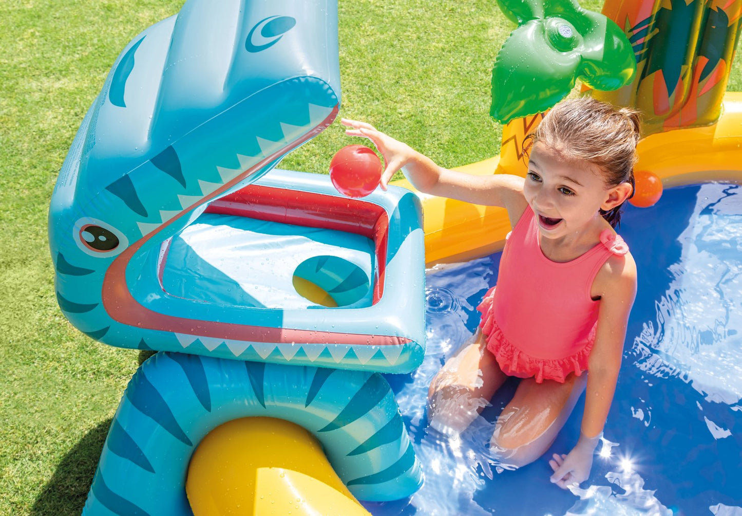 PLAY CENTER DINOSAURIO AZUL PISCINA