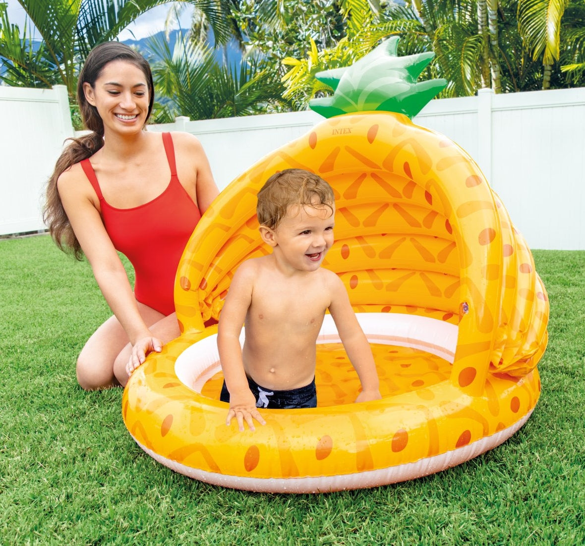 PISCINA INFLABLE CON TECHO PIÑA