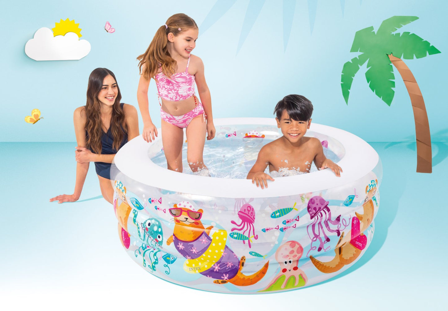 PISCINA INFLABLE ACUARIO INTEX REDONDA
