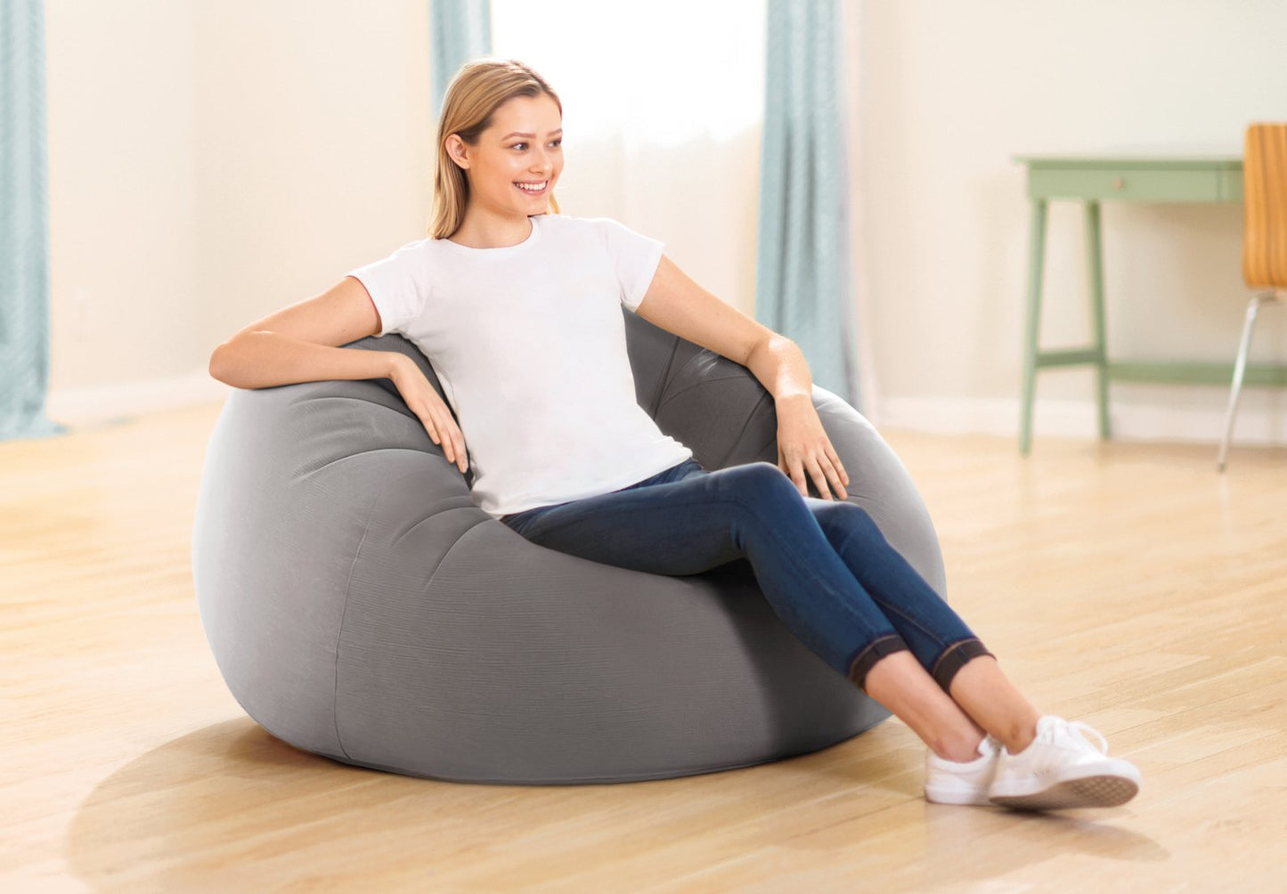 SILLÓN INFLABLE GRIS