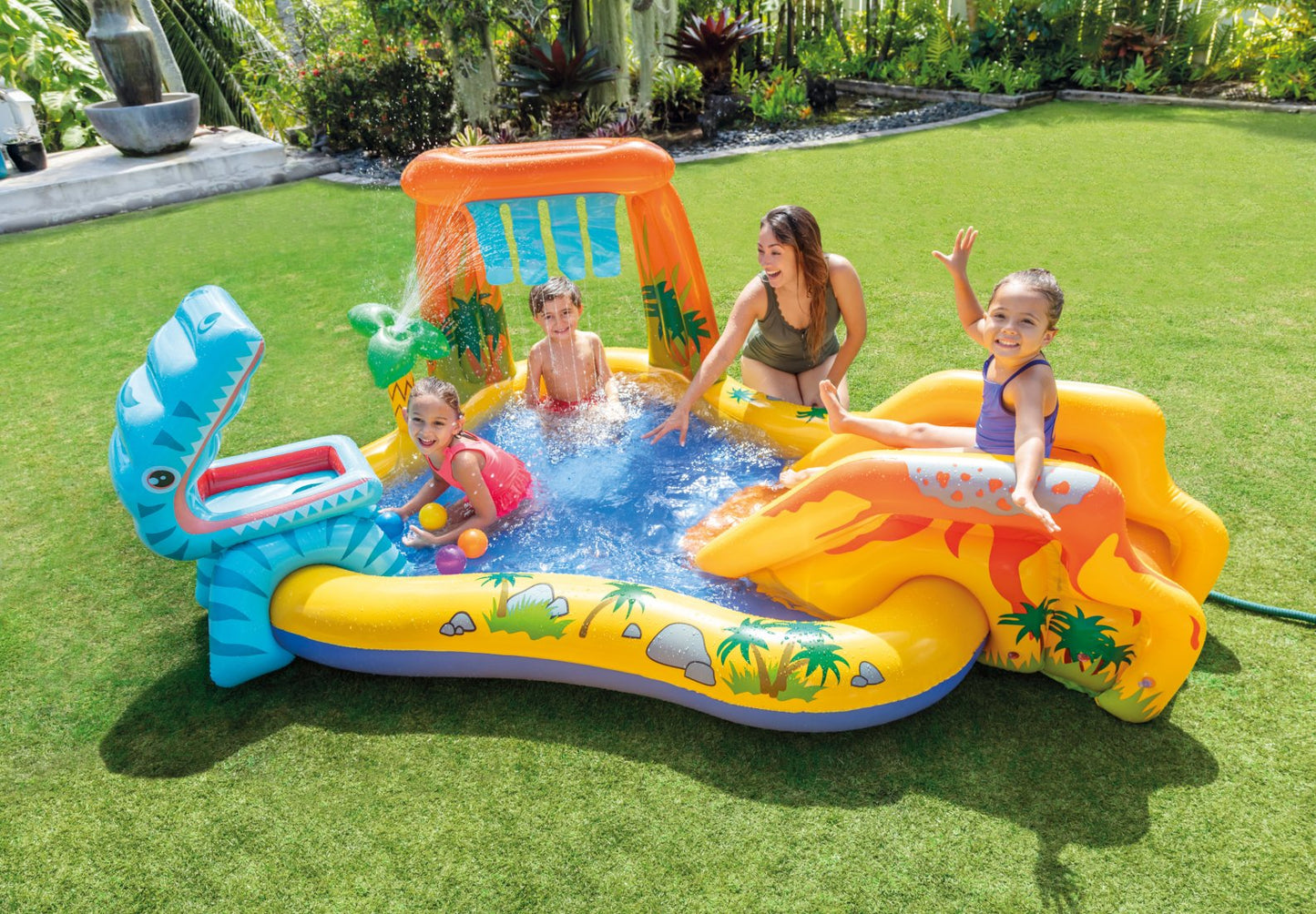 PLAY CENTER DINOSAURIO AZUL PISCINA
