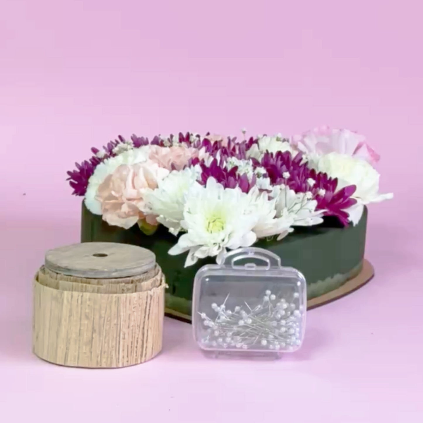 CAJA CORAZÓN CON BASE MDF 6 UNIDADES