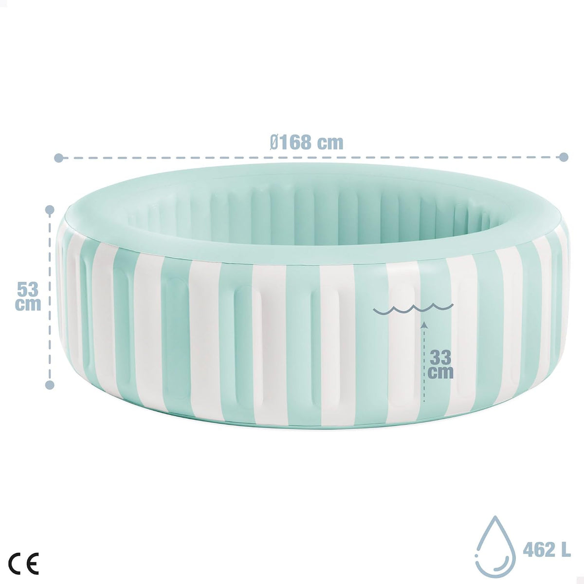 Piscina infantil inflable rayada intex