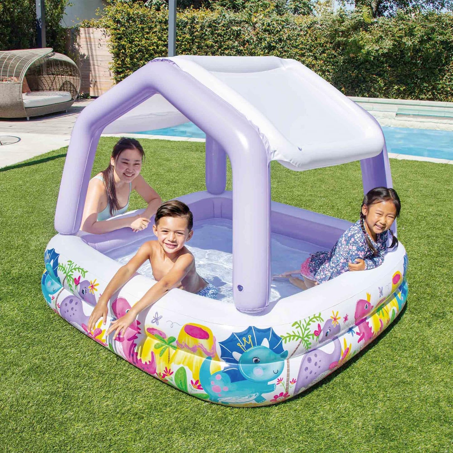 PISCINA INFANTIL CON TECHO . 2 colores