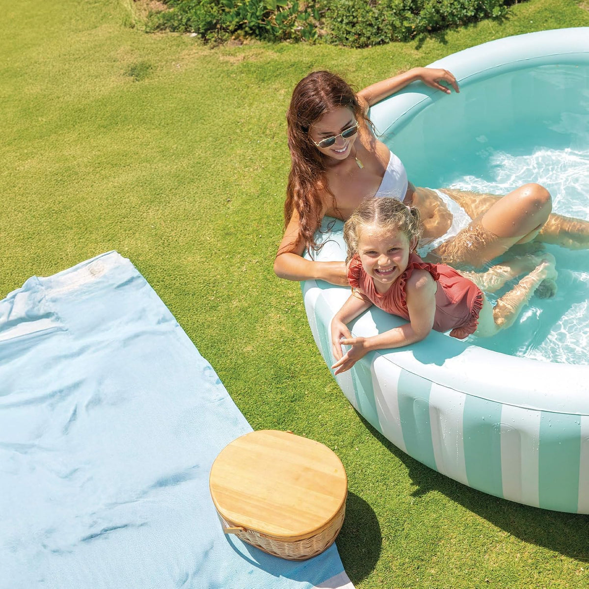 Piscina infantil inflable rayada intex