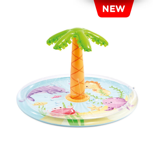 Piscina infantil inflable Palmera con spray