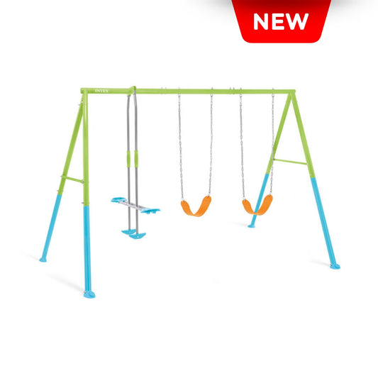 Juego de patio hamaca de tres colores con balancín intex