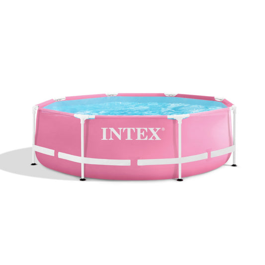 PISCINA ESTRUCTURAL METAL FRAME ROSADA 244 X 76 CM