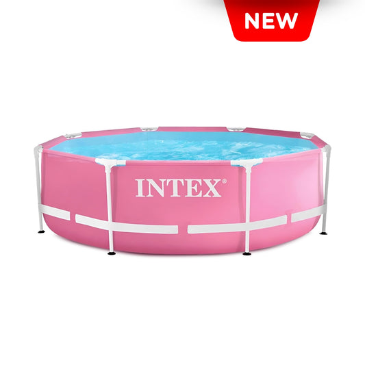 PISCINA ESTRUCTURAL METAL FRAME ROSADA 244 X 76 CM