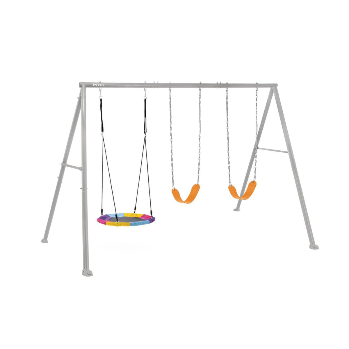 Juego de Patio de color gris con nido y 2 hamacas intex