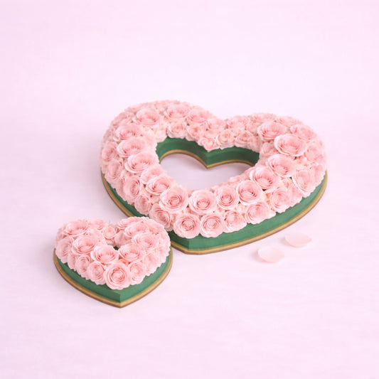 PACK 2 CORAZÓNES CON BASE MDF