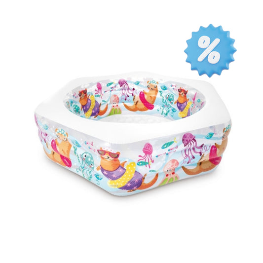 PISCINA INFALABLE ACUARIO HEXAGONAL INTEX