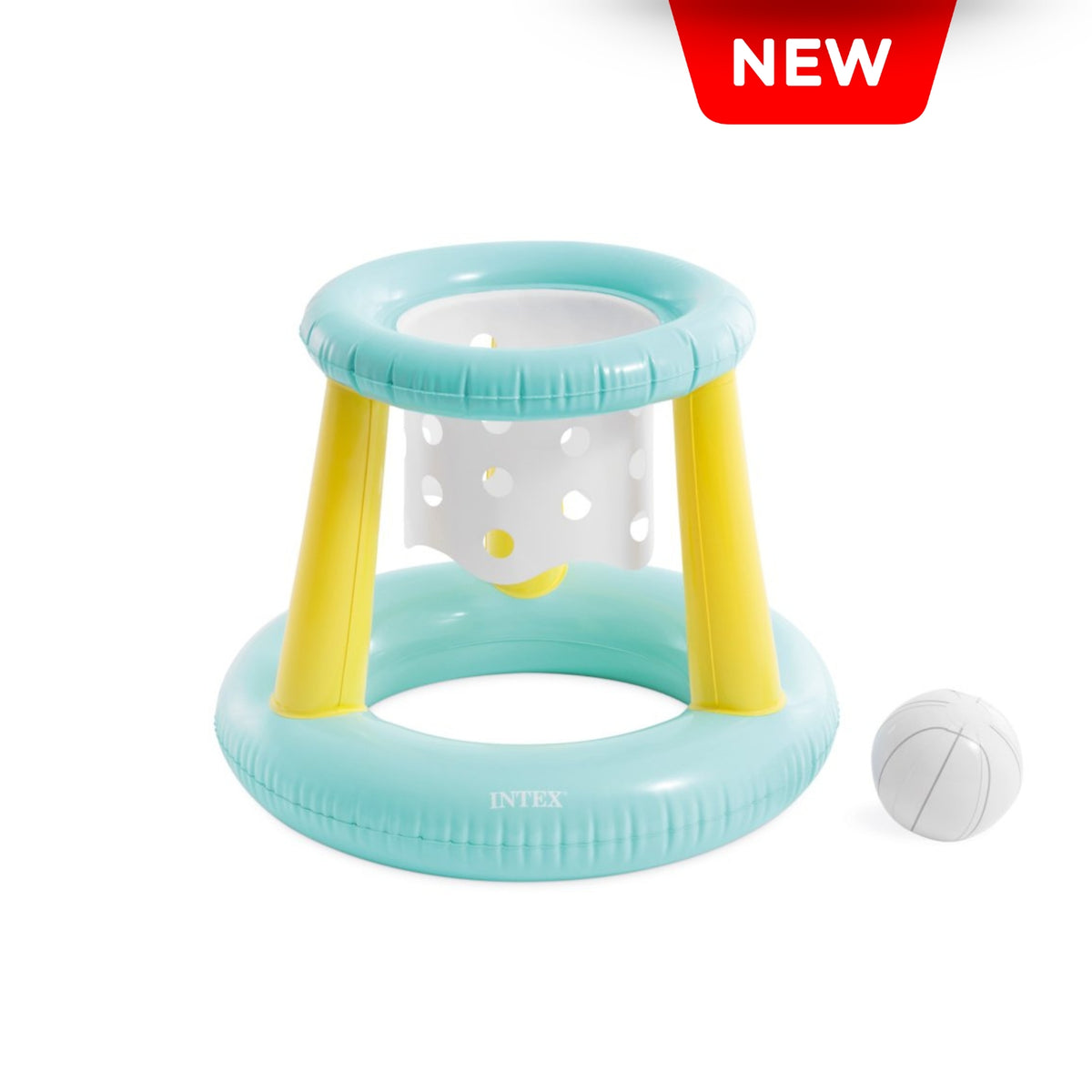 ARO DE BASKETBALL INFLABLE INTEX CELESTE Y VERDE