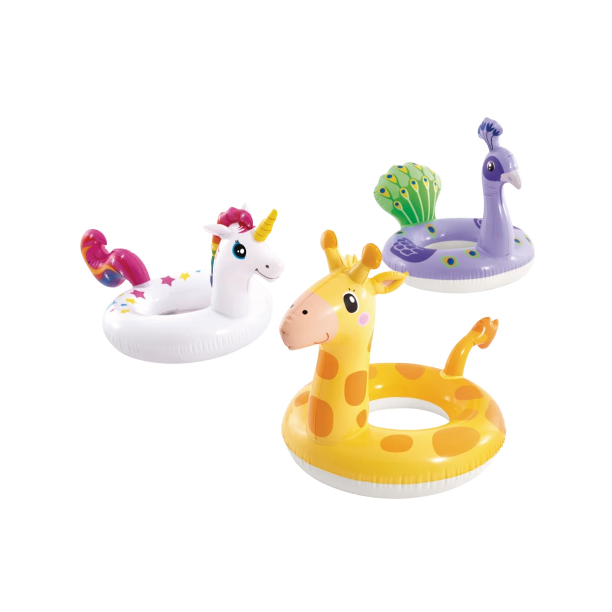 SALVAVIDAS INFLABLES DE ARO ANIMALES INTEX