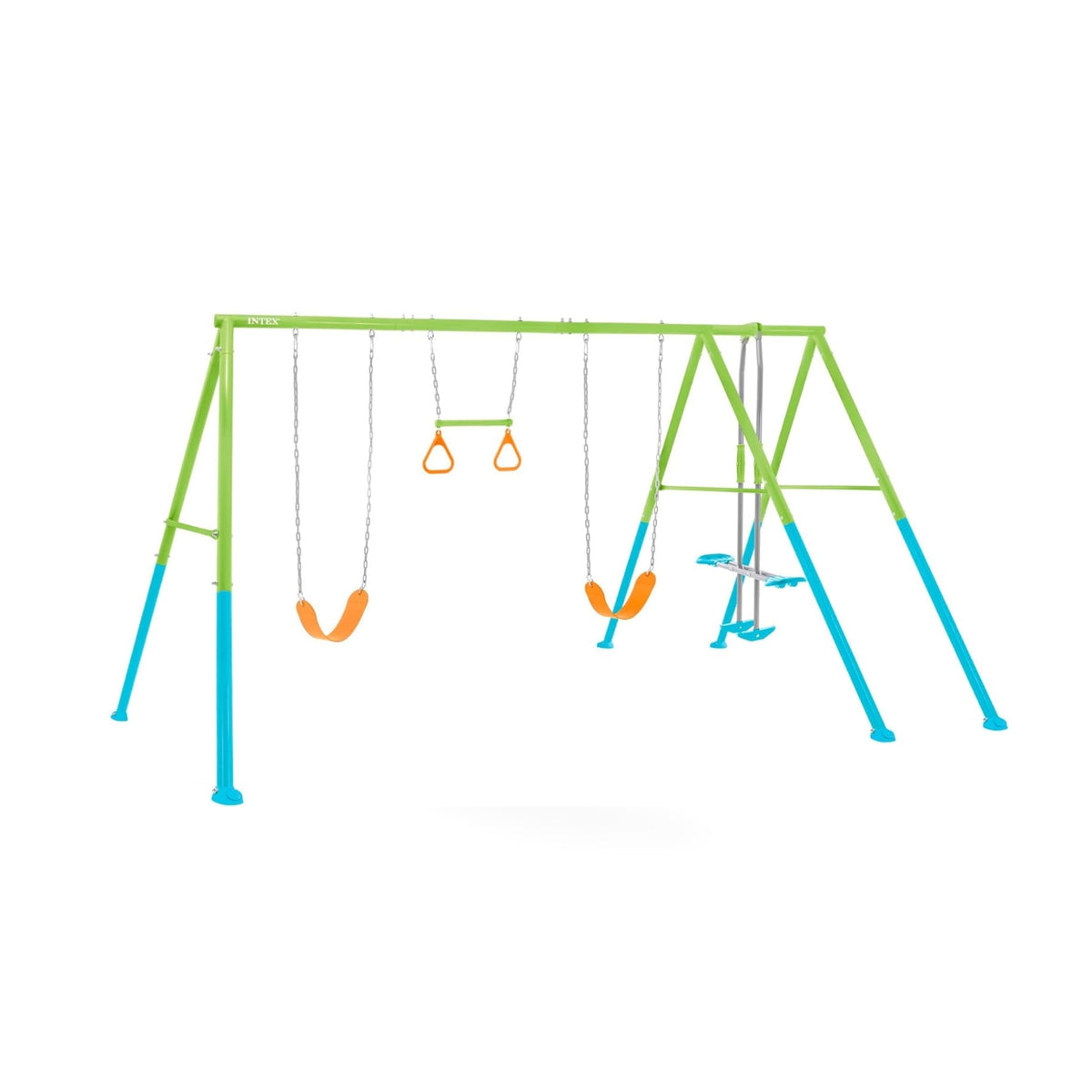Juego de patio  con balancín, 2 hamacas y trapecio intex