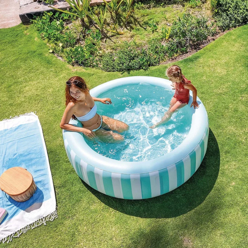 Piscina infantil inflable rayada intex