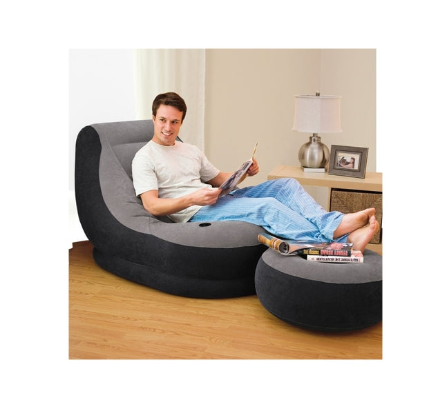 SILLÓN  INFLABLE CON APOYA PIES Y POSA VASO